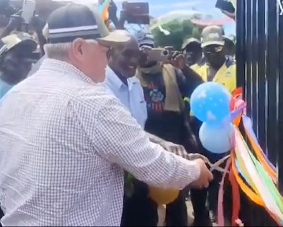 Boots on the ground. BMI Chairman Paul Ryan and Landholder Representative Lawrence Banai officially open BMI’s newly completed mining camp.